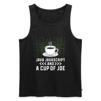 Coffee Coding Programmer Coder Developer Nerd Coff - Men's Premium Organic Tank Top - black - Front - Michal (187cm)