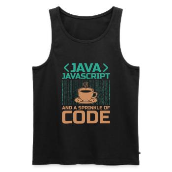 Coffee Coding Programmer Coder Developer Nerd Coff - Men's Premium Organic Tank Top - black - Front - Michal (187cm)
