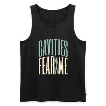 Karies Angst vor mir Zahnarzt Dentalhygieniker Zahnarzt - Männer Premium Bio Tank Top - Schwarz - Vorne - AI Model Male 178 light (178cm)