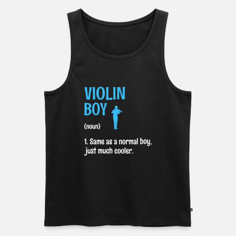 Violin Boy Identique À Un Garçon Normal Juste Beaucoup Plus Cool V - Débardeur bio Premium Homme - noir
