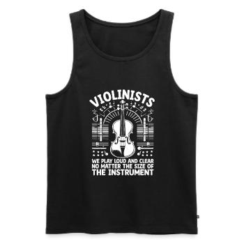 Violonistes Nous Jouons Lound Et Clair Peu Importe Le S - Débardeur bio Premium Homme - noir - Devant - Michal (187cm)