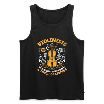 Geiger, weil jeder Song einen Hauch von - Männer Premium Bio Tank Top - Schwarz - Vorne - AI Model Male 178 light (178cm)