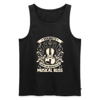 Geiger Wir sind die Architekten von Musical Bliss V - Männer Premium Bio Tank Top - Schwarz - Vorne - Michal (187cm)