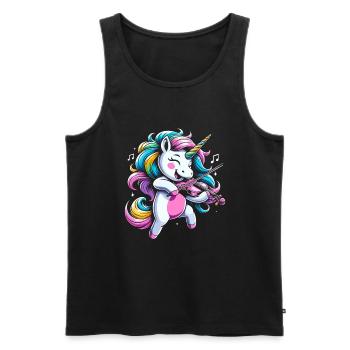 Licorne Violon Instrument Violoniste Violon Violon - Débardeur bio Premium Homme - noir - Devant - Michal (187cm)