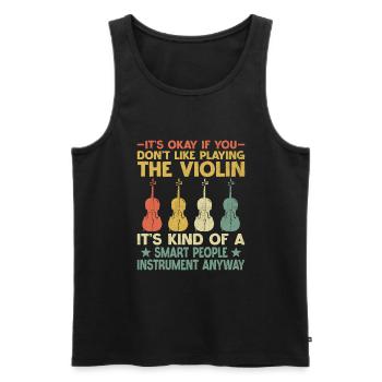 Ce n’est pas grave si vous n’aimez pas jouer du violon Vio - Débardeur bio Premium Homme - noir - Devant - Michal (187cm)