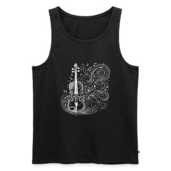 Violin Instrument Violinist Fiddler Violinists - Men's Premium Organic Tank Top - black - Front - Michal (187cm)