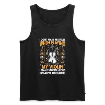 Ich mache keine Fehler, wenn ich meine Geigenbratsche spiele - Männer Premium Bio Tank Top - Schwarz - Vorne - Michal (187cm)