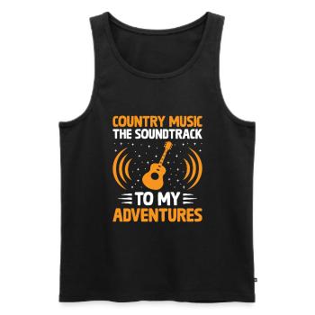 County Music Vintage Music Lover Western Country C - Männer Premium Bio Tank Top - Schwarz - Vorne - Michal (187cm)