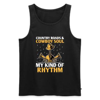 County Music Vintage Music Lover Western Country C - Männer Premium Bio Tank Top - Schwarz - Vorne - Michal (187cm)