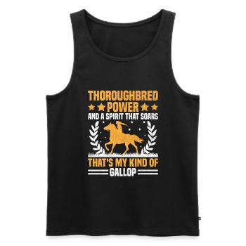Vollblut Pferderennen Reiten Reiterpferde - Männer Premium Bio Tank Top - Schwarz - Vorne - Michal (187cm)