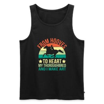 Thoroughbred Horse Racing Riding Equestian Horses - Men's Premium Organic Tank Top - black - Front - Michal (187cm)
