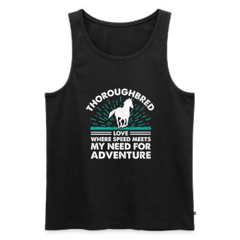 Thoroughbred Horse Racing Riding Equestian Horses - Men's Premium Organic Tank Top - black - Front - Michal (187cm)