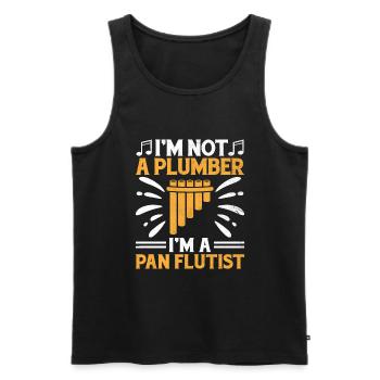 Panflötenspieler Panflötistin Marching Band Musik I - Männer Premium Bio Tank Top - Schwarz - Vorne - Michal (187cm)