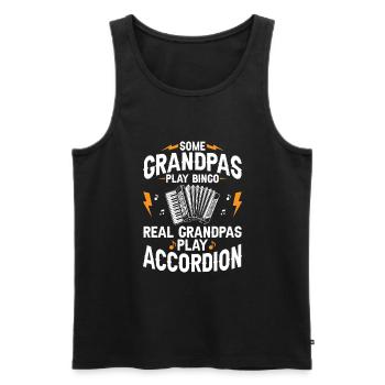 Einige Opas spielen Bingo Echte Opas spielen Akkord - Männer Premium Bio Tank Top - Schwarz - Vorne - Michal (187cm)