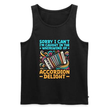 Tut mir leid, dass ich nicht kann, dass ich im Wirbelwind von Accor gefangen bin - Männer Premium Bio Tank Top - Schwarz - Vorne - Michal (187cm)