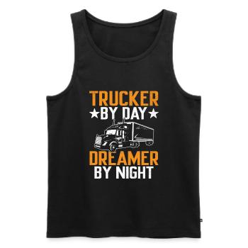 Trucker Fahren Vater Trucker Vater LKW Fahrer - Männer Premium Bio Tank Top - Schwarz - Vorne - Michal (187cm)