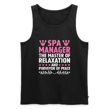 SPA Manager Job Wellness Funny SPA Management Sayi - Men's Premium Organic Tank Top - black - Front - Michal (187cm)