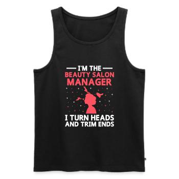 SPA Manager Job Wellness Funny SPA Management Sayi - Men's Premium Organic Tank Top - black - Front - Michal (187cm)