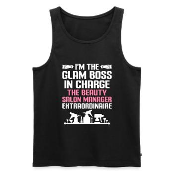 SPA Manager Job Wellness Funny SPA Management Sayi - Men's Premium Organic Tank Top - black - Front - Michal (187cm)