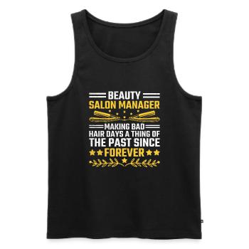 SPA Manager Job Wellness Funny SPA Management Sayi - Men's Premium Organic Tank Top - black - Front - Michal (187cm)