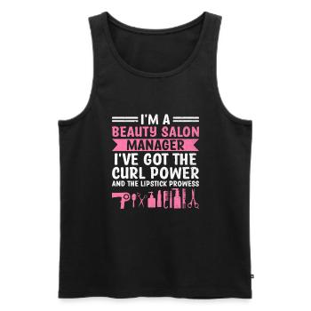SPA Manager Job Wellness Funny SPA Management Sayi - Men's Premium Organic Tank Top - black - Front - Michal (187cm)