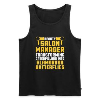 Gestionnaire de SPA Emploi Bien-être Drôle Gestion de SPA Sayi - Débardeur bio Premium Homme - noir - Devant - Michal (187cm)