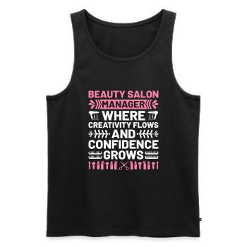 SPA Manager Job Wellness Funny SPA Management Sayi - Men's Premium Organic Tank Top - black - Front - Michal (187cm)