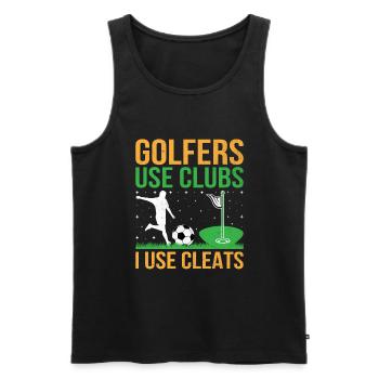 Footgolf Player Foot Golf Playing Footgolfers Foot - Men's Premium Organic Tank Top - black - Front - Michal (187cm)