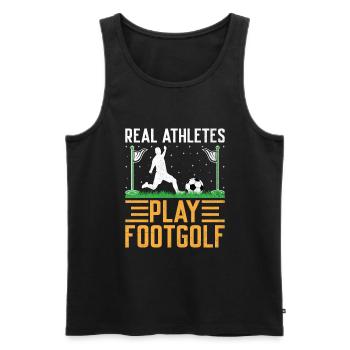 Footgolf Player Foot Golf Playing Footgolfers Foot - Men's Premium Organic Tank Top - black - Front - Michal (187cm)