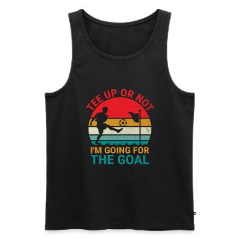 Footgolf Player Foot Golf Playing Footgolfers Foot - Men's Premium Organic Tank Top - black - Front - AI Model Male 178 light (178cm)