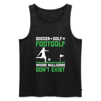 Footgolf Player Foot Golf Playing Footgolfers Foot - Men's Premium Organic Tank Top - black - Front - AI Model Male 178 light (178cm)