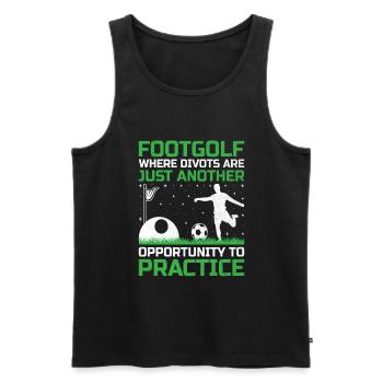Footgolf Player Foot Golf Playing Footgolfers Foot - Men's Premium Organic Tank Top - black - Front - Michal (187cm)