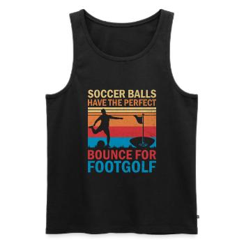 Footgolf Player Foot Golf Playing Footgolfers Foot - Men's Premium Organic Tank Top - black - Front - AI Model Male 178 light (178cm)