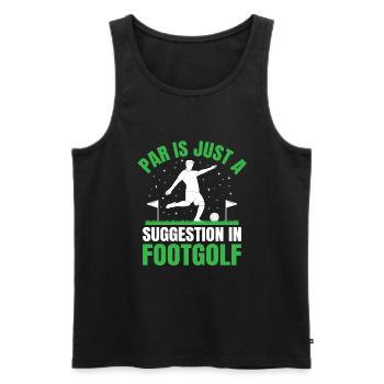 Footgolf Player Foot Golf Playing Footgolfers Foot - Men's Premium Organic Tank Top - black - Front - Michal (187cm)