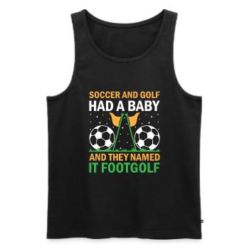Footgolf Player Foot Golf Footgolfers Foot spielen - Männer Premium Bio Tank Top - Schwarz - Vorne - Michal (187cm)