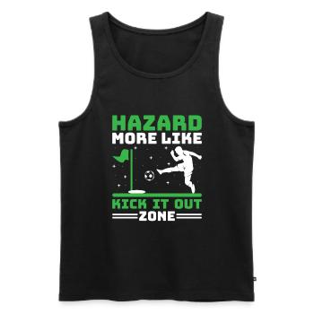 Footgolf Player Foot Golf Playing Footgolfers Foot - Men's Premium Organic Tank Top - black - Front - AI Model Male 178 light (178cm)