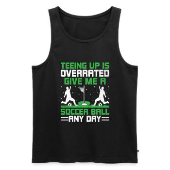 Footgolf Player Foot Golf Playing Footgolfers Foot - Men's Premium Organic Tank Top - black - Front - AI Model Male 178 light (178cm)