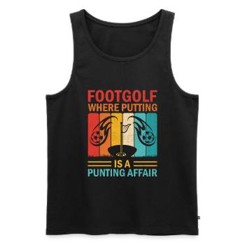 Footgolf Player Foot Golf Playing Footgolfers Foot - Men's Premium Organic Tank Top - black - Front - AI Model Male 178 light (178cm)