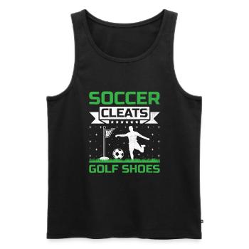 Footgolf Player Foot Golf Playing Footgolfers Foot - Men's Premium Organic Tank Top - black - Front - Michal (187cm)