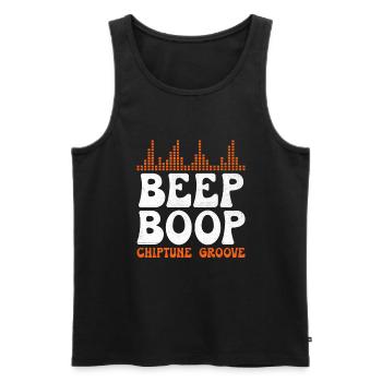 Chiptune Music Lover Groove zu den Bleeps und Bloo - Männer Premium Bio Tank Top - Schwarz - Vorne - AI Model Male 178 light (178cm)