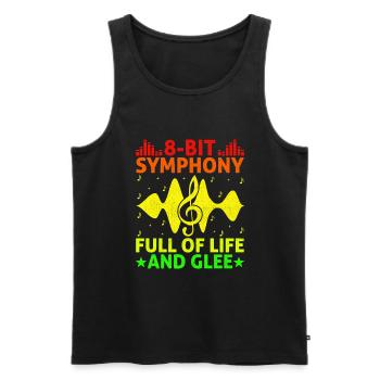 Chiptune Music Lover Groove zu den Bleeps und Bloo - Männer Premium Bio Tank Top - Schwarz - Vorne - Michal (187cm)
