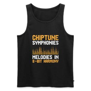 Chiptune Music Lover Groove zu den Bleeps und Bloo - Männer Premium Bio Tank Top - Schwarz - Vorne - AI Model Male 178 light (178cm)