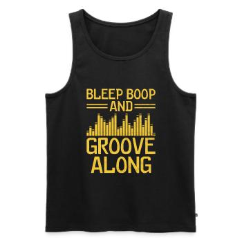 Chiptune Music Lover Groove zu den Bleeps und Bloo - Männer Premium Bio Tank Top - Schwarz - Vorne - AI Model Male 178 light (178cm)
