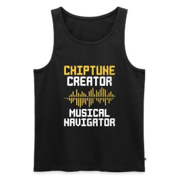 Chiptune Music Lover Groove zu den Bleeps und Bloo - Männer Premium Bio Tank Top - Schwarz - Vorne - Michal (187cm)