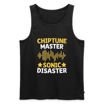 Chiptune Music Lover Groove zu den Bleeps und Bloo - Männer Premium Bio Tank Top - Schwarz - Vorne - Michal (187cm)