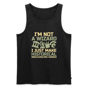 Geschichtslehrer Lustige Geschichtslehrer Sprüche - Männer Premium Bio Tank Top - Schwarz - Vorne - AI Model Male 178 light (178cm)