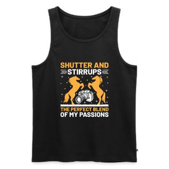 Horse Photography Horseback Riding Horses Hobby Ph - Men's Premium Organic Tank Top - black - Front - Michal (187cm)