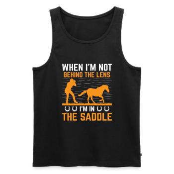 Horse Photography Horseback Riding Horses Hobby Ph - Men's Premium Organic Tank Top - black - Front - Michal (187cm)