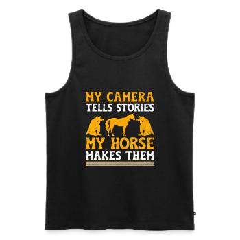 Horse Photography Horseback Riding Horses Hobby Ph - Men's Premium Organic Tank Top - black - Front - Michal (187cm)