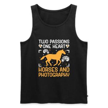 Horse Photography Horseback Riding Horses Hobby Ph - Men's Premium Organic Tank Top - black - Front - Michal (187cm)